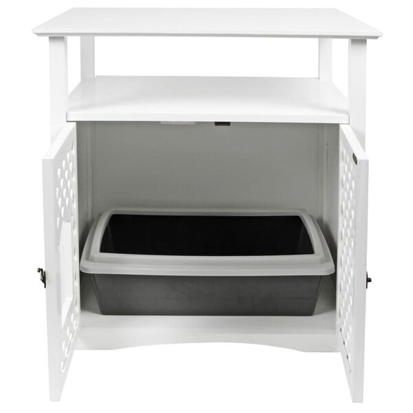 Kerbl Mueble arenero para gatos Helena 64x46x65 cm blanco 82662