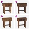 vidaXL Mesa consola de madera reciclada mixta 80x35x80 cm