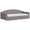 vidaXL Sofá cama nido con cajones tela gris taupe 90x200 cm