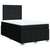 vidaXL Cama box spring con colch&oacute;n tela negro 120x190 cm