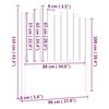 vidaXL Cabecero de cama madera maciza de pino negro 96x4x110 cm