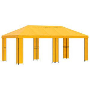 vidaXL Gazebo de Jard&iacute;n 6 x 3 m Amarillo Poli&eacute;ster y Acero 190 gsm