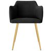 vidaXL Silla de comedor 6 unidades terciopelo negro