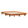 vidaXL Estructura de cama sin colch&oacute;n madera maciza marr&oacute;n 135x190 cm