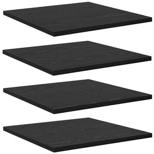 vidaXL Tablero de Estanter&iacute;a 3 niveles 4 uds. 40 x 40 x 1,5 cm Negro