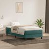 vidaXL Cama box spring con colch&oacute;n terciopelo verde oscuro 90x210 cm