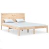 vidaXL Estructura de cama sin colch&oacute;n madera maciza de pino 140x190 cm