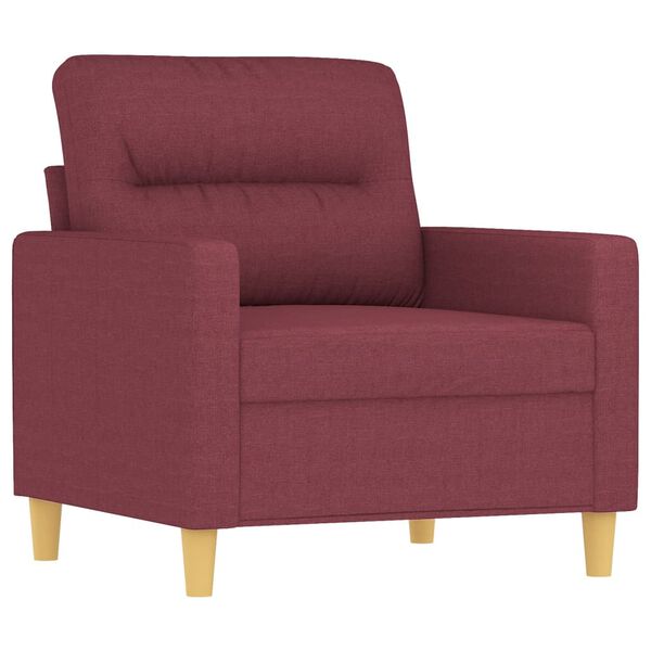 vidaXL Sillón de tela rojo tinto 60 cm