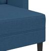 vidaXL Sof&aacute; de 2 plazas con chaise longue en forma L Tela Azul 125 cm