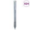 vidaXL Clavijas para tienda 24 uds acero galvanizado 22 cm &Oslash;20 mm