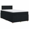 vidaXL Cama box spring con colch&oacute;n Negro 120 x 200 cm Tela