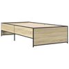 vidaXL Estructura cama madera ingeniería metal roble Sonoma 90x190 cm