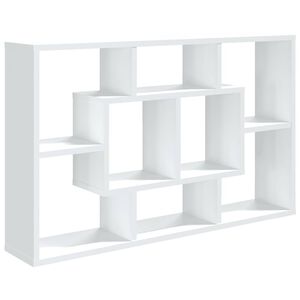 vidaXL Estanter&iacute;a de pared madera de ingenier&iacute;a blanco 85x16x52,5 cm