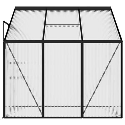 vidaXL Invernadero de aluminio gris antracita 3,8 m³