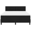 vidaXL Cama tipo Box Spring con colch&oacute;n Negro 140 x 190 cm tela