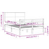 vidaXL Estructura de cama con cabecero madera maciza 140x190 cm