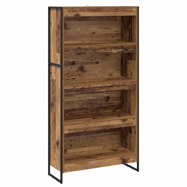 vidaXL Estanter&iacute;a para libros 2 pcs Madera Vieja 80 x 30 x 155 cm