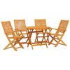 vidaXL Conjunto de Comedor de Jard&iacute;n 5 uds. Marr&oacute;n