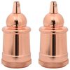 vidaXL Portal&aacute;mparas 2 uds bronce oro rosa E27