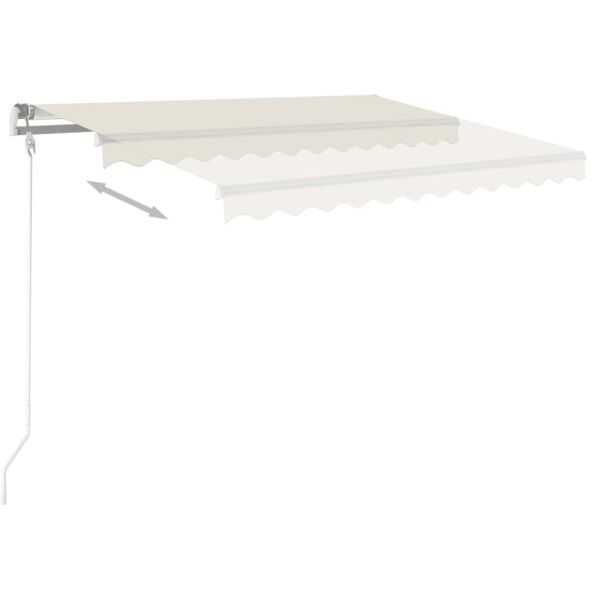 vidaXL Toldo manual retráctil crema 450x350 cm