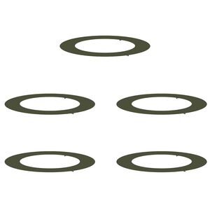 vidaXL adecuado para Anillos de &Aacute;rbol Plano 5 pcs Verde oliva