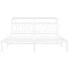 vidaXL Estructura cama sin colch&oacute;n con cabecero metal blanco 183x213cm