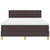 vidaXL Cama tipo Box Spring Marr&oacute;n Oscuro 140 x 200 cm tela