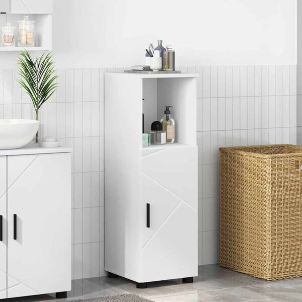 vidaXL Gabinete de Ba&ntilde;o 30 x 35 x 95 cm Madera contrachapada & Metal