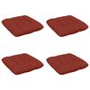 vidaXL Cojines para asiento VIANEN 4 uds. 100% Poli&eacute;ster Rojo