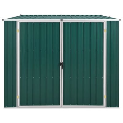 vidaXL Cobertizo de jardín acero galvanizado verde 195x198x159 cm