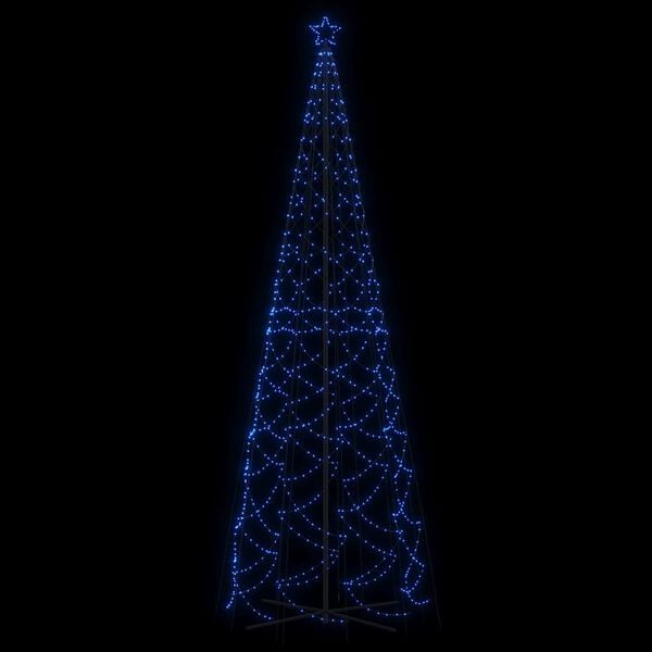vidaXL Árbol de Navidad cónico 1400 LED azul 160x500 cm