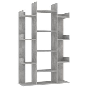 vidaXL Librer&iacute;a de madera contrachapada gris hormig&oacute;n 86x25,5x140 cm