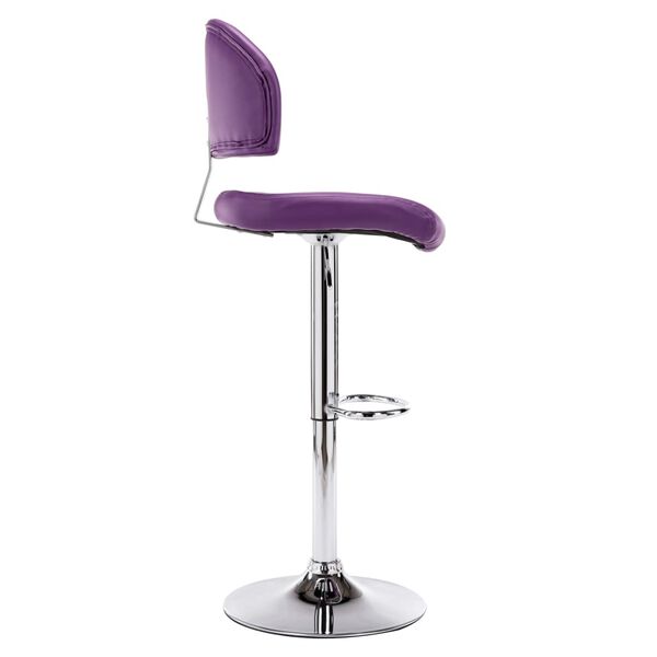 vidaXL Taburete de cocina de cuero sint&eacute;tico morado