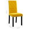 vidaXL Sillas de comedor 4 unidades de terciopelo amarillo