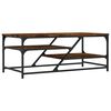 vidaXL Mesa de centro madera de ingenier&iacute;a roble ahumado 100x49x40 cm