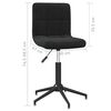 vidaXL Sillas de comedor giratorias 2 uds terciopelo negro