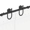 vidaXL Kit de herrajes para puertas correderas acero negro 366 cm