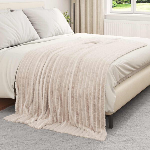 vidaXL Mantitas de Sof&aacute; 6 pcs Beige 200 x 150 cm Lana