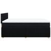 vidaXL Cama box spring con colch&oacute;n tela negro 160x200 cm