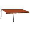 vidaXL Toldo de pie autom&aacute;tico naranja y marr&oacute;n 400x350 cm