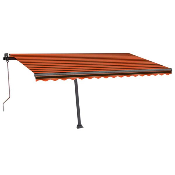 vidaXL Toldo de pie autom&aacute;tico naranja y marr&oacute;n 400x350 cm