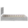 vidaXL Cama con almacenamiento con cabecera Gris Sonoma 160 x 200 cm