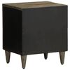 vidaXL Mesita de noche de madera maciza de mango gris claro 40x33x46cm