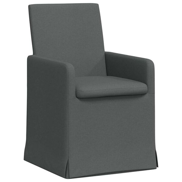 vidaXL Sillas de comedor 2 pcs Gris oscuro 57 x 67 x 95 cm tela