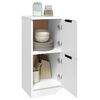 vidaXL Aparadores 2 uds madera contrachapada blanco 30x30x70 cm