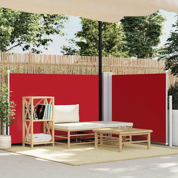 vidaXL Toldo lateral retr&aacute;ctil rojo 120x600 cm