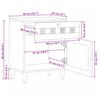 vidaXL Armario de Noche Natural 50 x 33 x 60 cm Madera de mango maciza