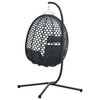 vidaXL Silla huevo colgante Antracita y negro 104 x 100 x 191 cm