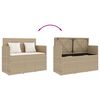 vidaXL Banco de jard&iacute;n con cojines rat&aacute;n sint&eacute;tico beige