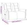 vidaXL Sillón reclinable de masaje de 2 plazas cuero sintético crema